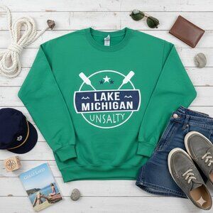 Comfortex USA "Lake Michigan Unsalty" Mint Pullover